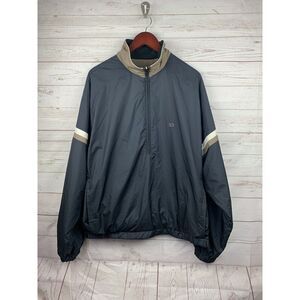 Dockers Golf 1/2 Zip Windbreaker Jacket Mens XL Extra Large Black / Khaki